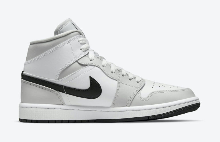 nike air jordan 1 mid junior light smoke