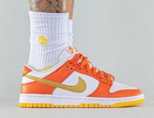 nike dunk low orange and gold