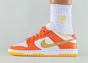 nike dunk low orange and gold