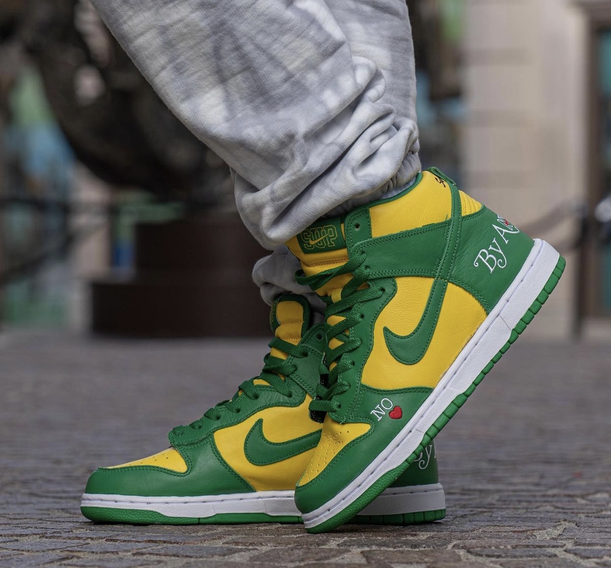 Supreme x Nike SB Dunk High By Any Means Photos