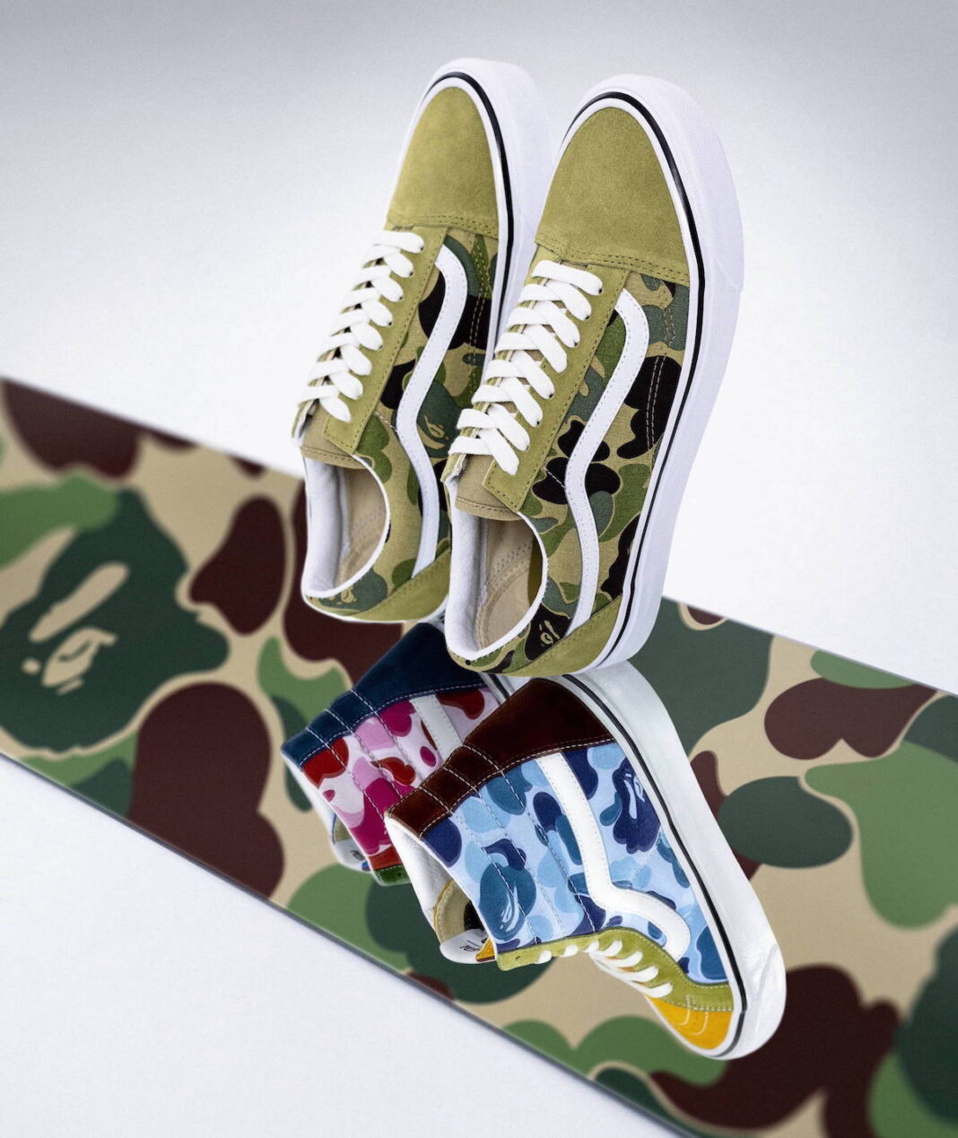 Bape x Vans SK8Hi Old Skool Camo 2022 Release Date Info SneakerFiles