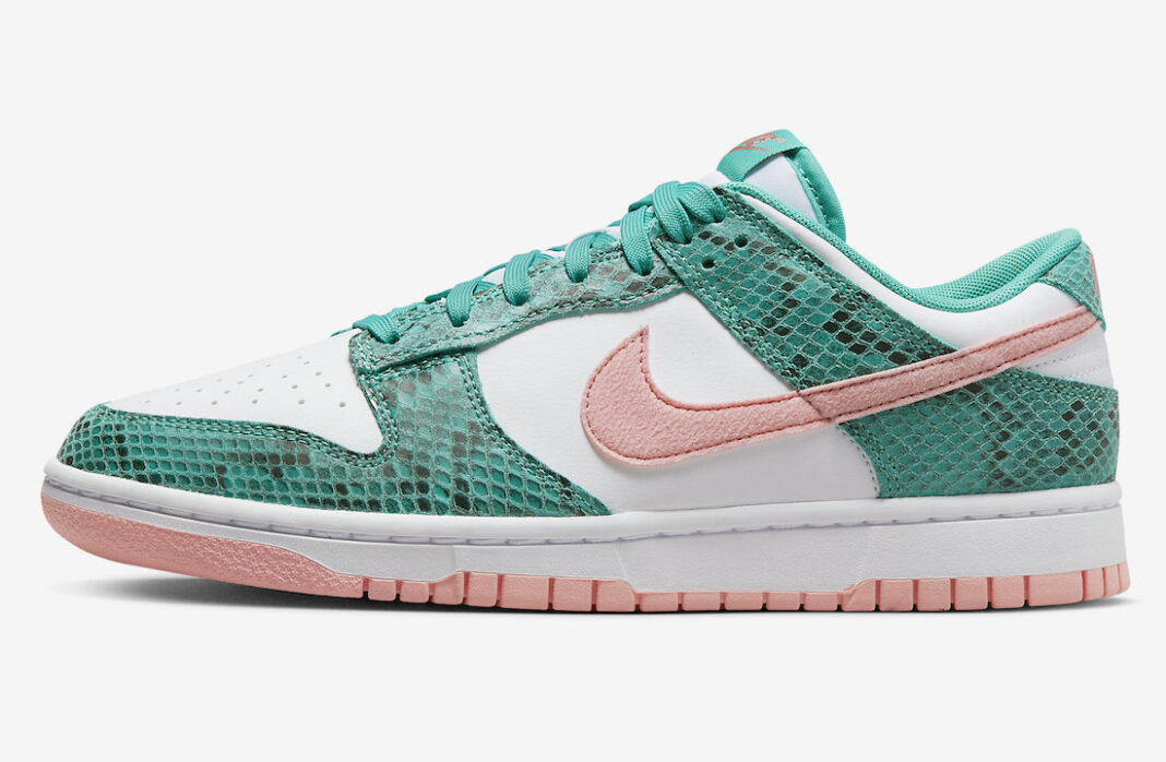 green snakeskin dunk low
