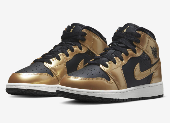 Air Jordan 1 Mid GS Black Metallic Gold DR6967-071 Release Date + Where ...