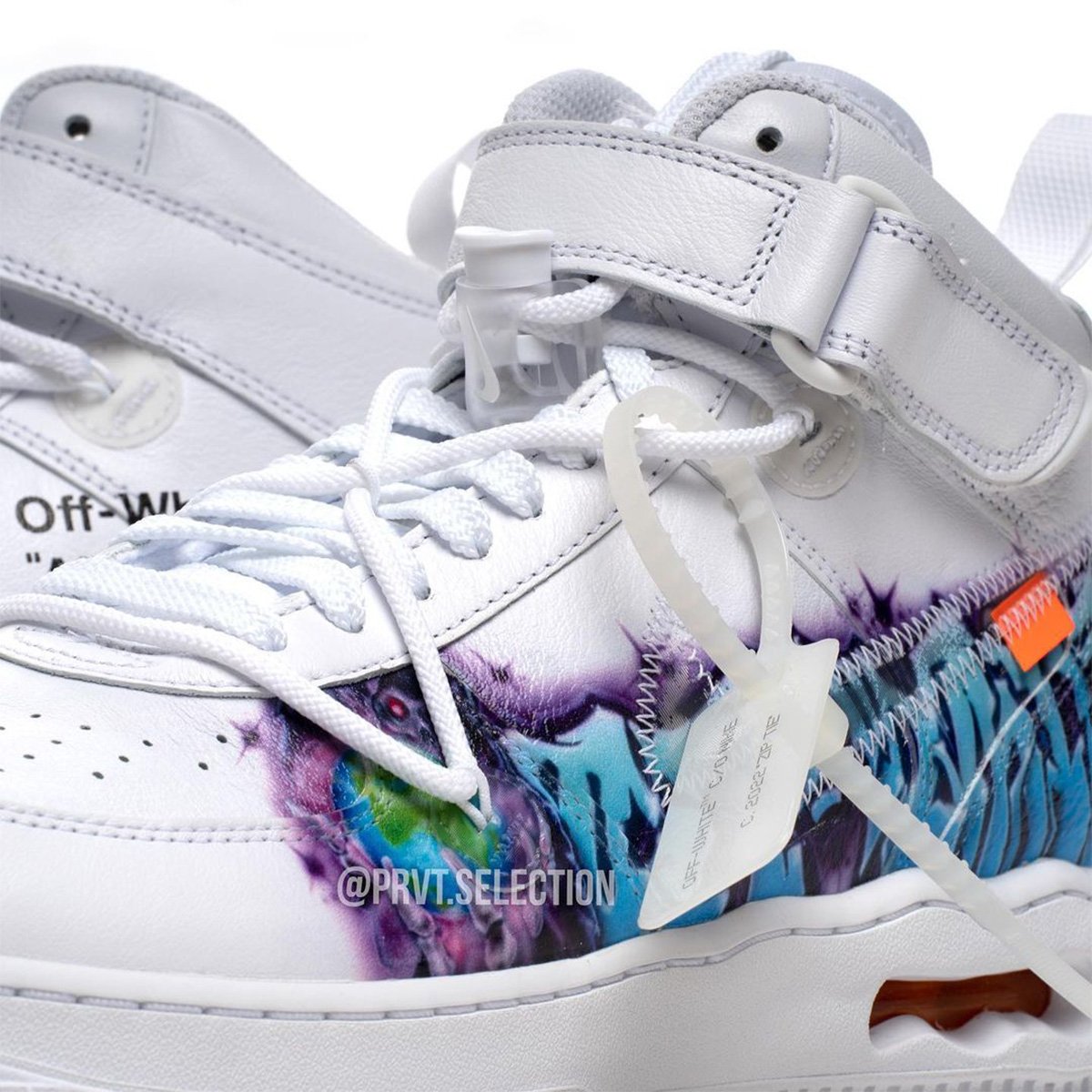 Off-White x Nike Air Force 1 Mid Graffiti On Feet Review 