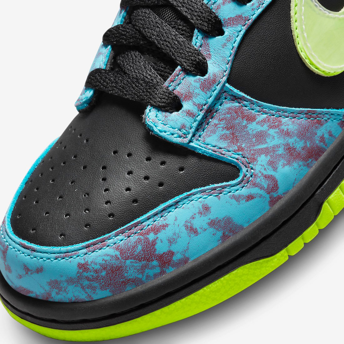 Nike Dunk Low GS Acid Wash Black Volt Baltic Blue DV1694-900 Release Date Info