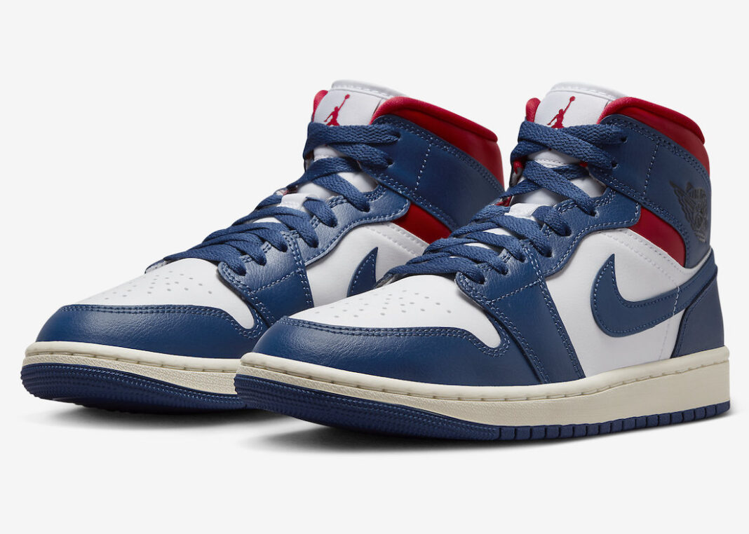 Air Jordan 1 Mid French Blue Gym Red BQ6472-146 Release Date + Where to ...