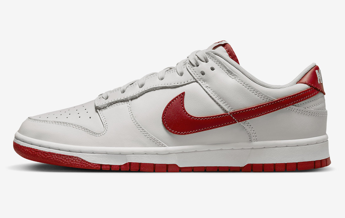 Nike Dunk Low Vast Grey Varsity Red FJ0832-011 Release Date + Where to ...