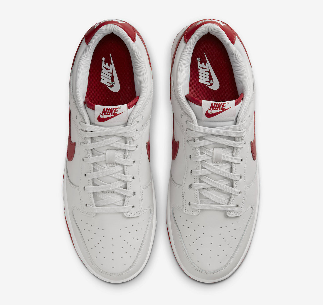 Nike Dunk Low Vast Grey Varsity Red FJ0832-011 Release Date + Where to ...