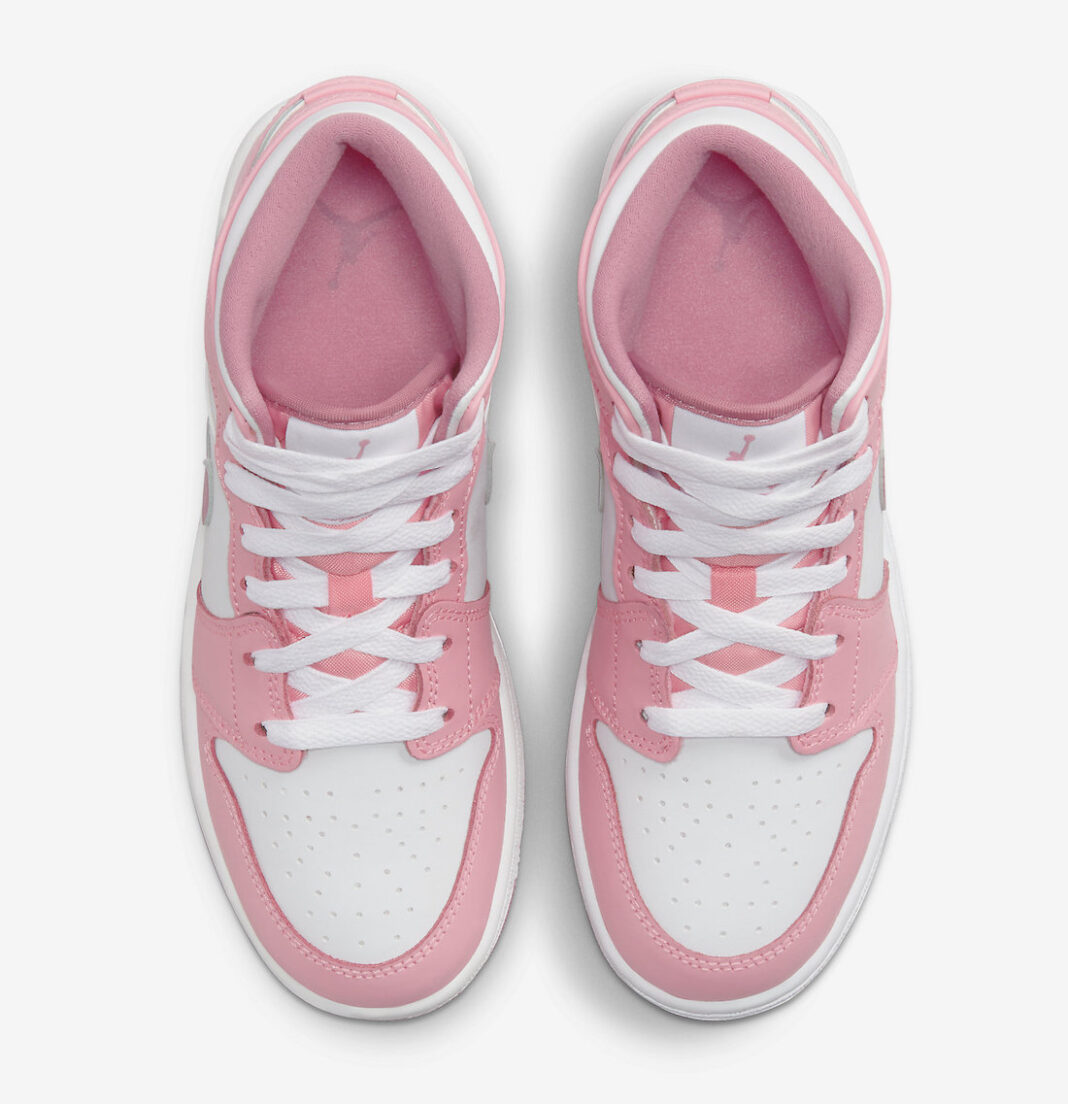 Air Jordan 1 Mid Gs Pink White Valentines Day Release Date Where To Buy Sneakerfiles 9498