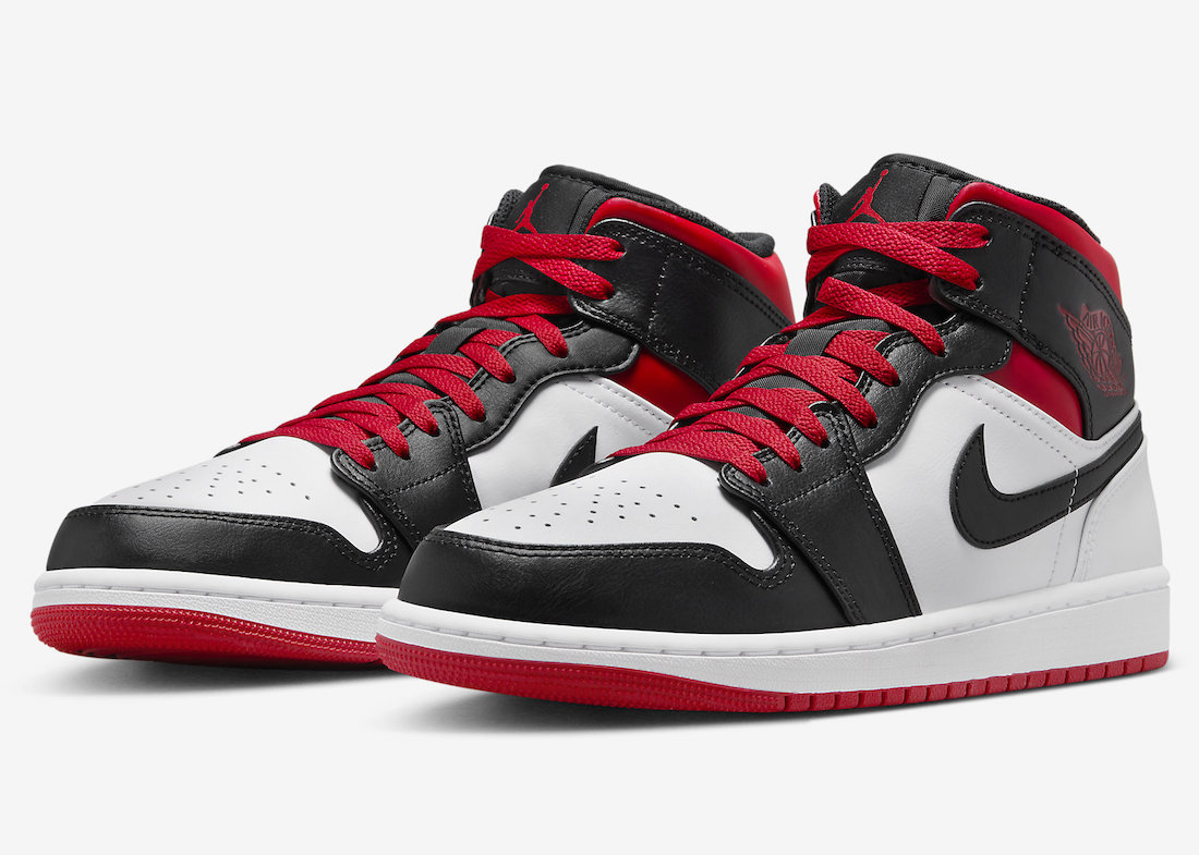 Air Jordan 1 Mid White Gym Red Black Dq8423 106 Release Date Sneakerfiles