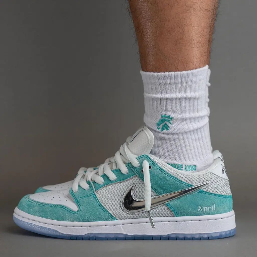 How the April Skateboards x Nike SB Dunk Low Looks OnFeet