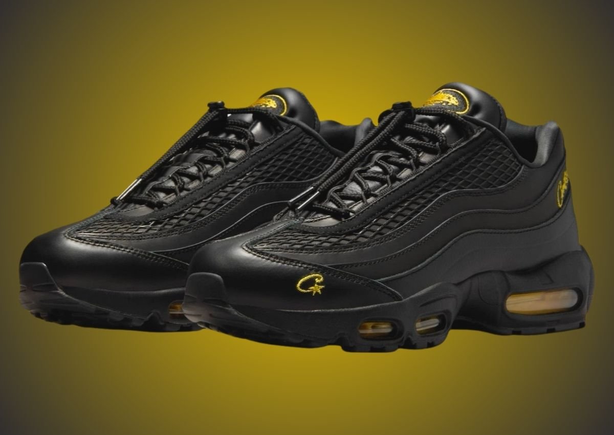 New black and yellow air max on sale