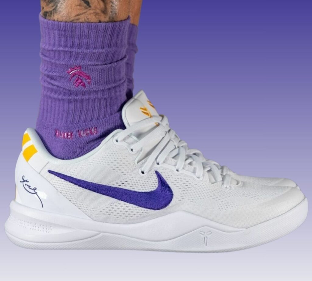 Kobe shoes white and purple hotsell