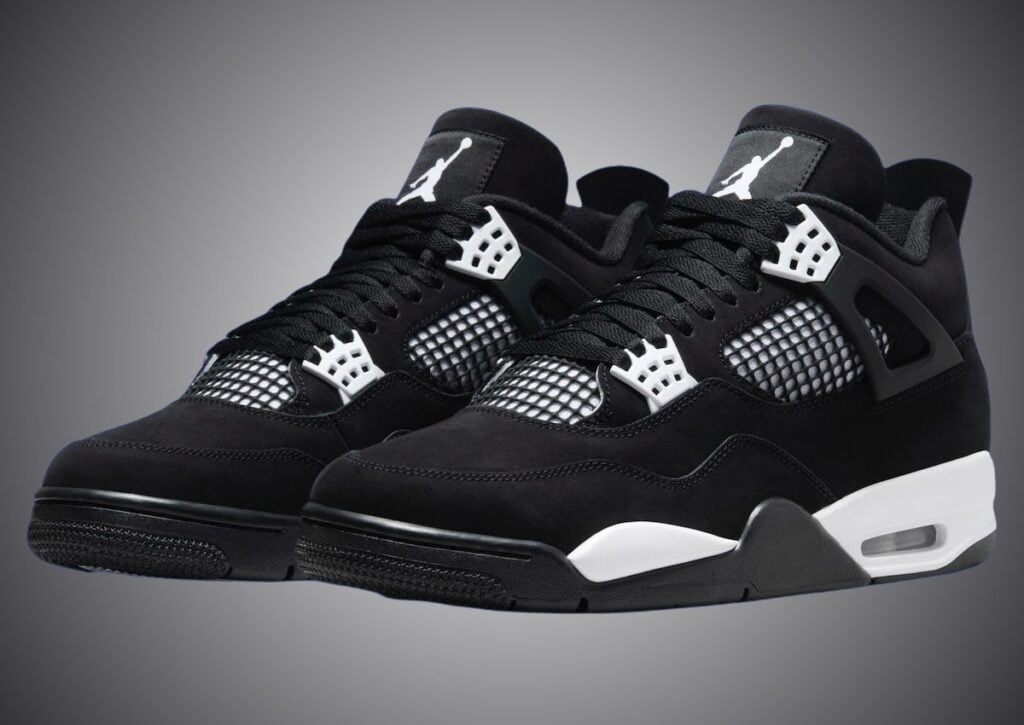 Air Jordan 4 Black White Thunder FQ8138-001