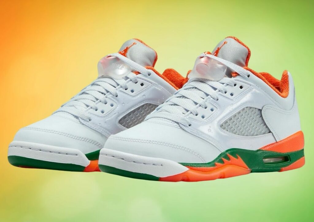 Air Jordan 5 Low GS Miami Hurricanes FQ1293 018 SneakerFiles