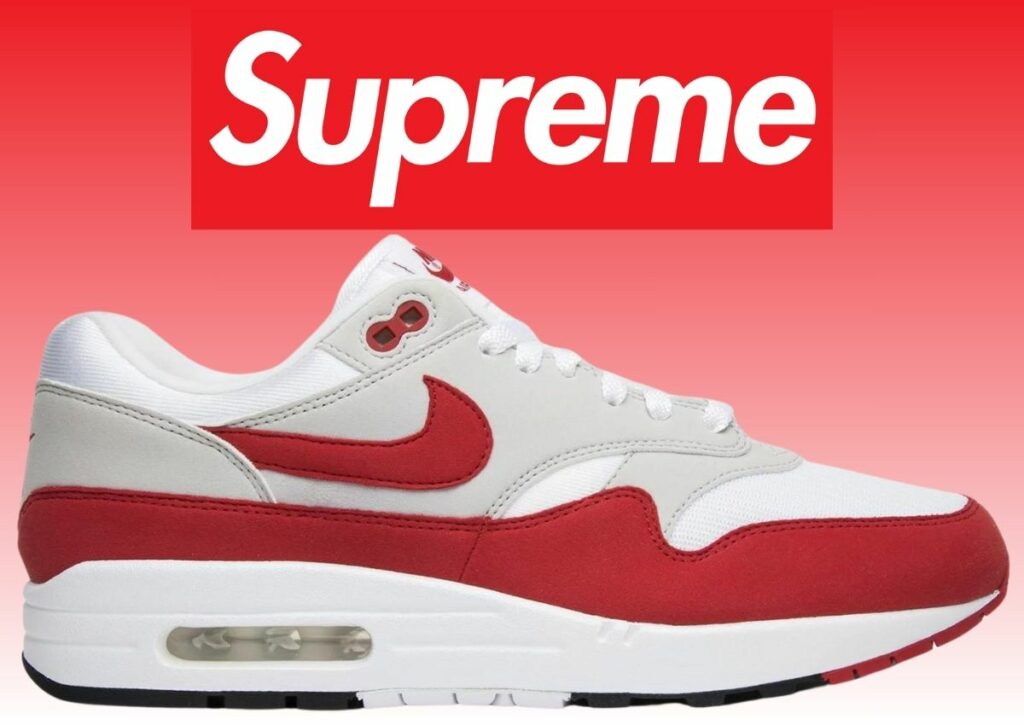 Supreme x Nike Air Max 1 Releases Spring 2025 Sneakers Cartel