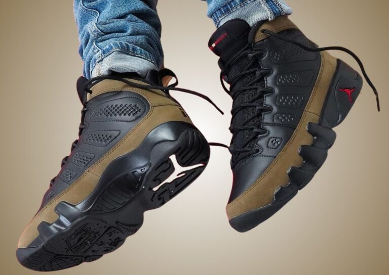 Air Jordan 9 Olive 2024 On-Foot