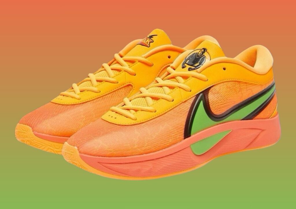 Nike Giannis Freak 6 Laser Orange Light Wild Mango Action Green FJ7792-601