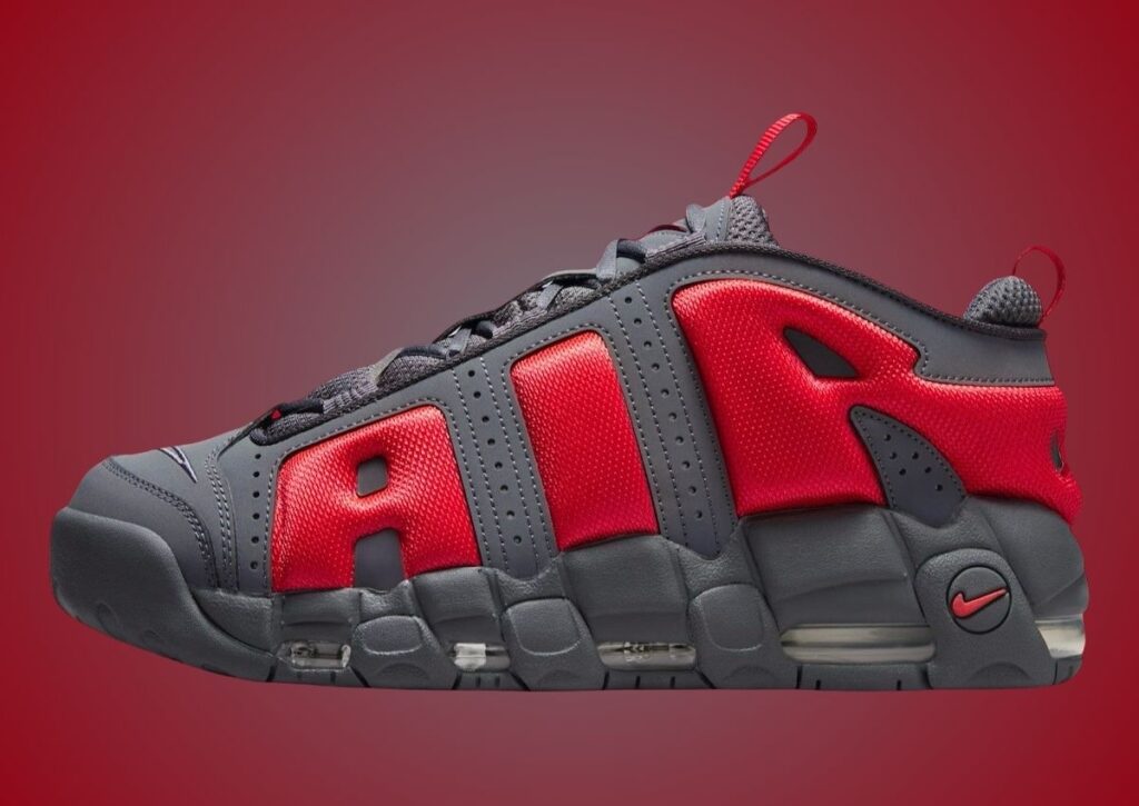 Nike Air More Uptempo Low Dark Grey Light Crimson FZ3055-002