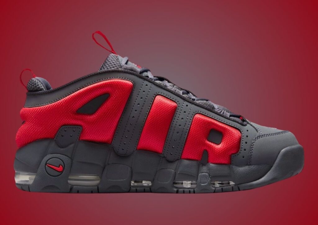 Nike Air More Uptempo Low Dark Grey Light Crimson FZ3055-002