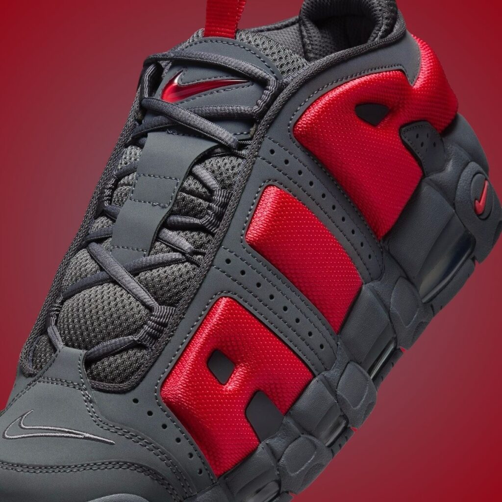 Nike Air More Uptempo Low Dark Grey Light Crimson FZ3055-002Nike Air More Uptempo Low Dark Grey Light Crimson FZ3055-002