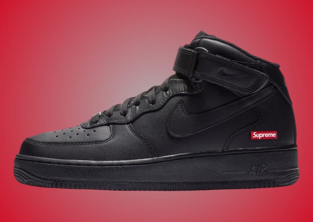 Supreme Nike Air Force 1 Mid Black FZ8784-001