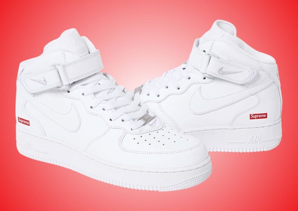 Supreme Nike Air Force 1 Mid White FZ8784-100 Release Details