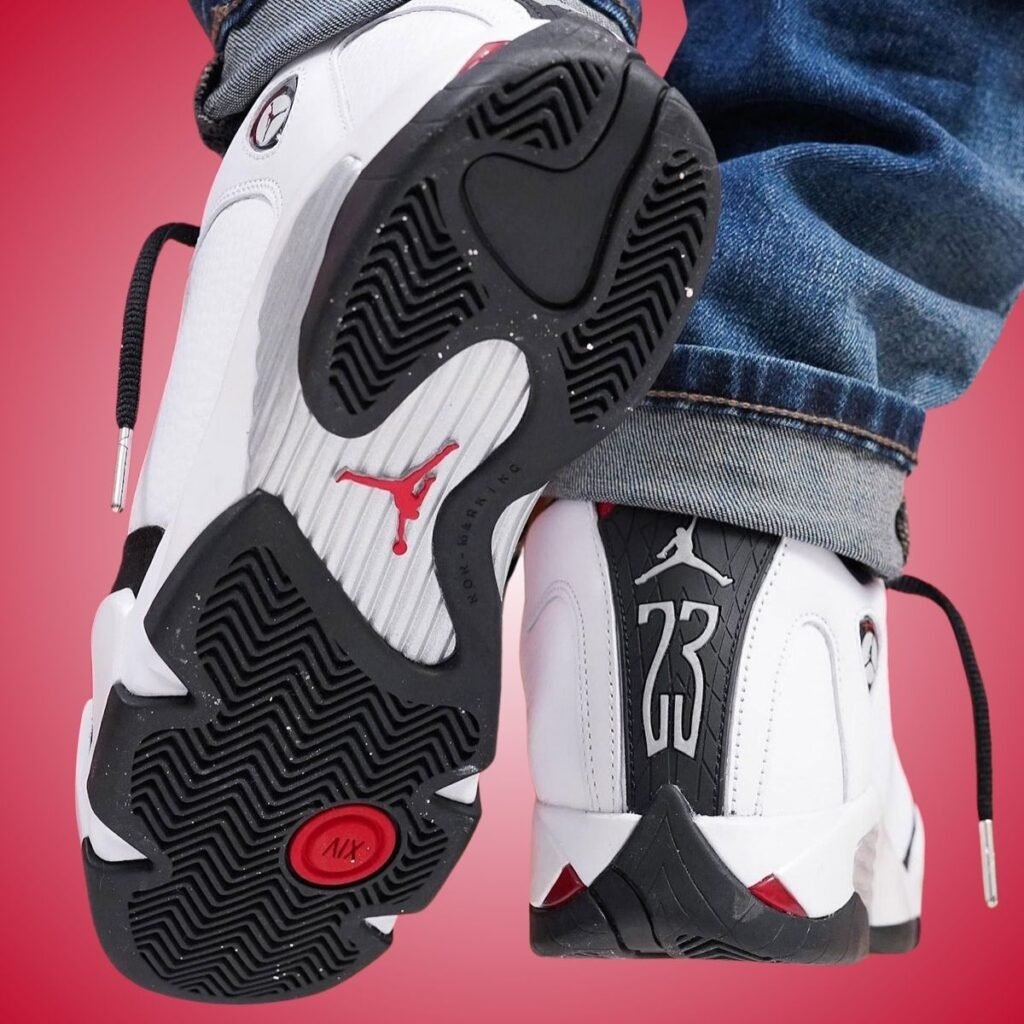 Air Jordan 14 Black Toe 487471-160 2024 On-Feet