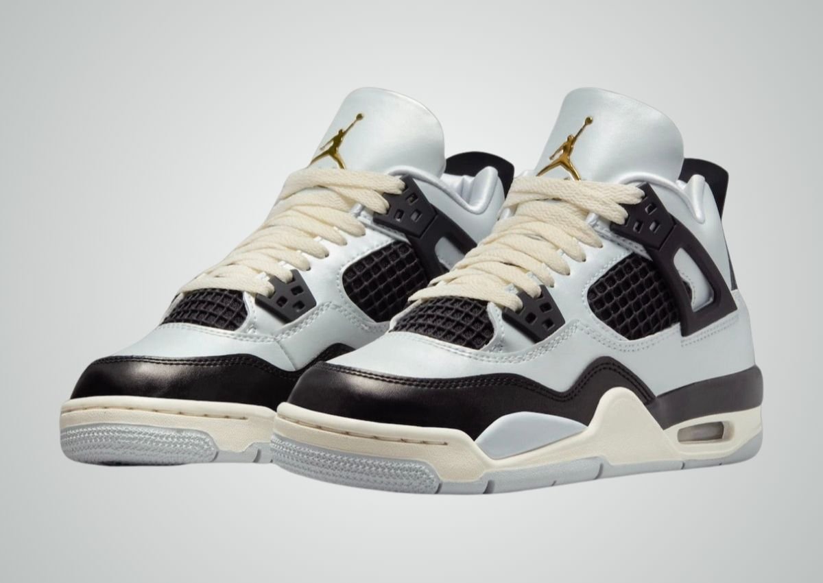 Gray and gold jordans on sale