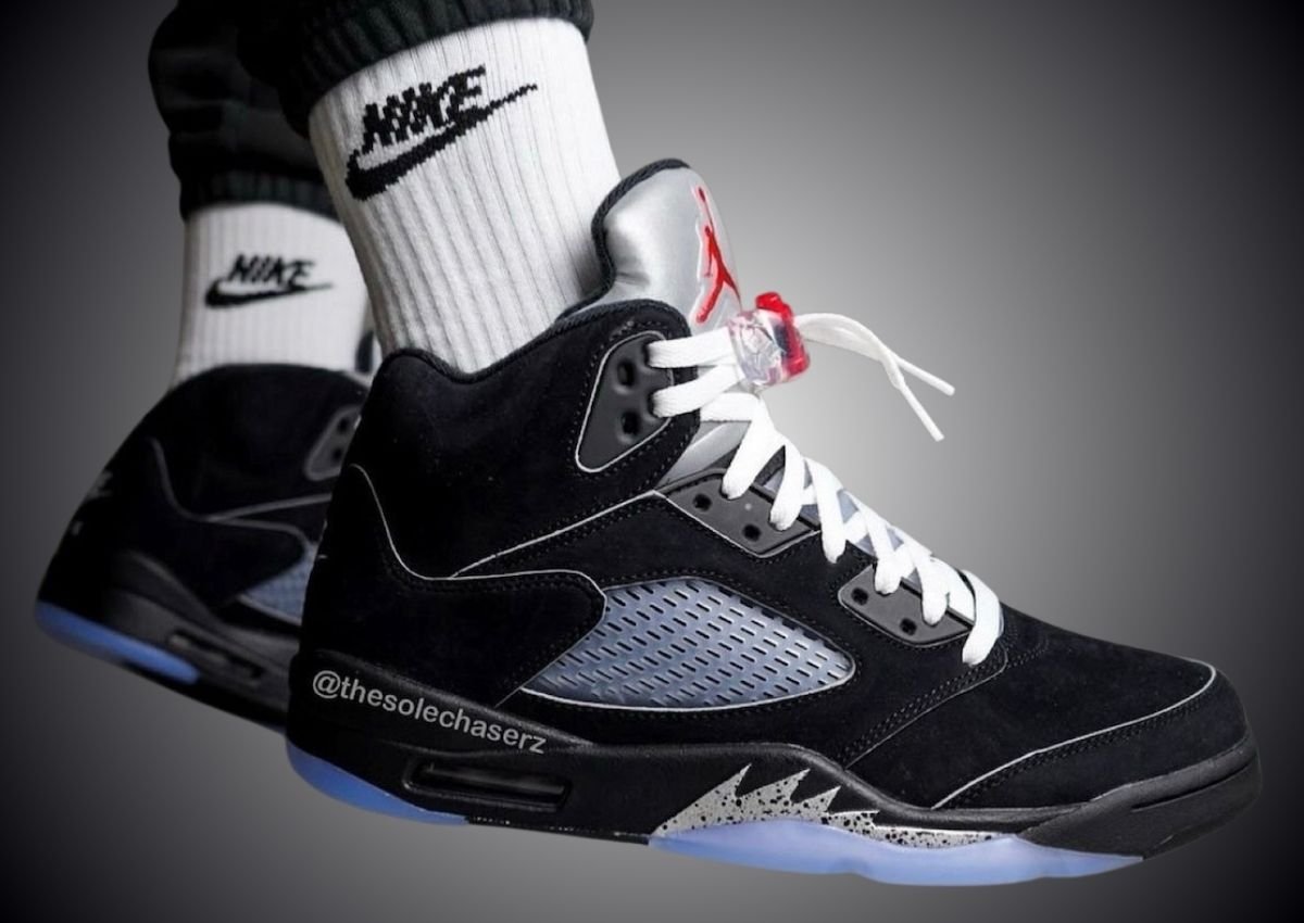 Jordan fashion retro 5 black white