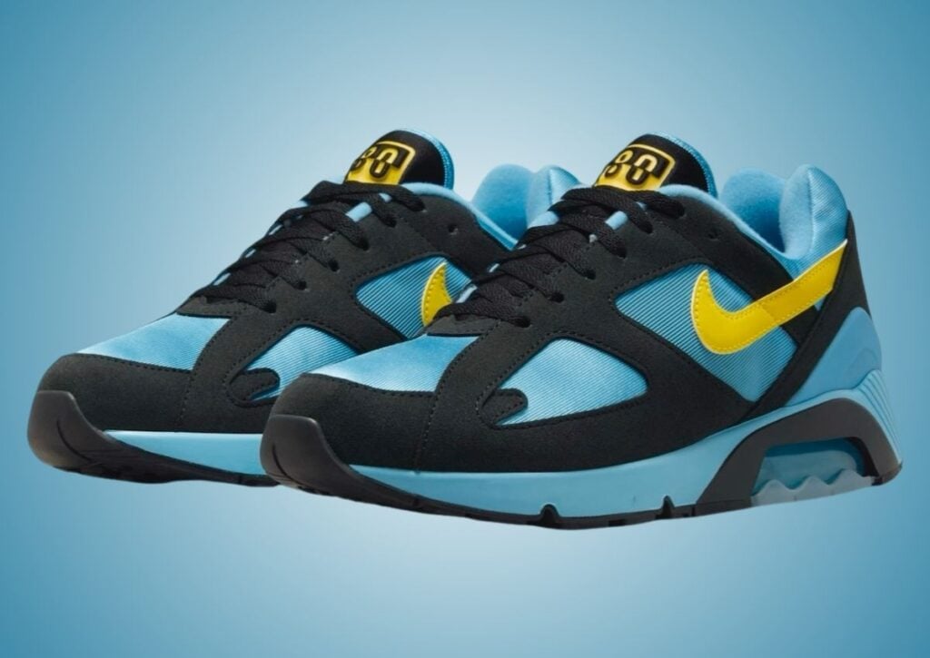 Blue and yellow nikes on sale