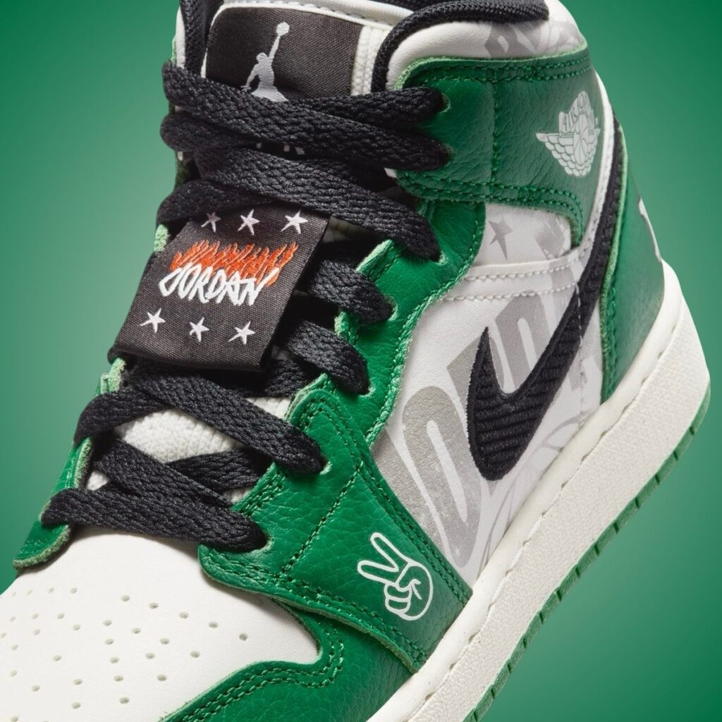 Air Jordan 1 Mid GS Pine Green HF3200-300