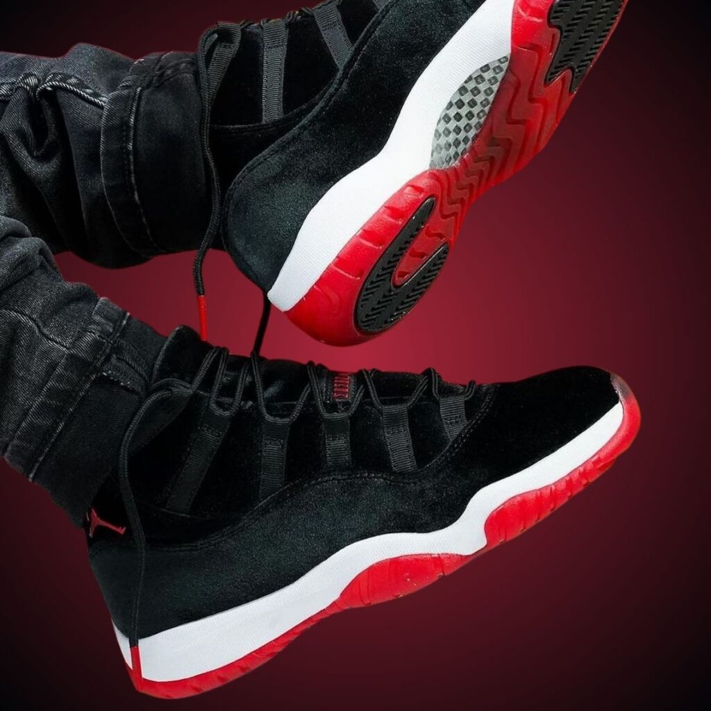 Air Jordan 11 Bred Velvet On-Feet