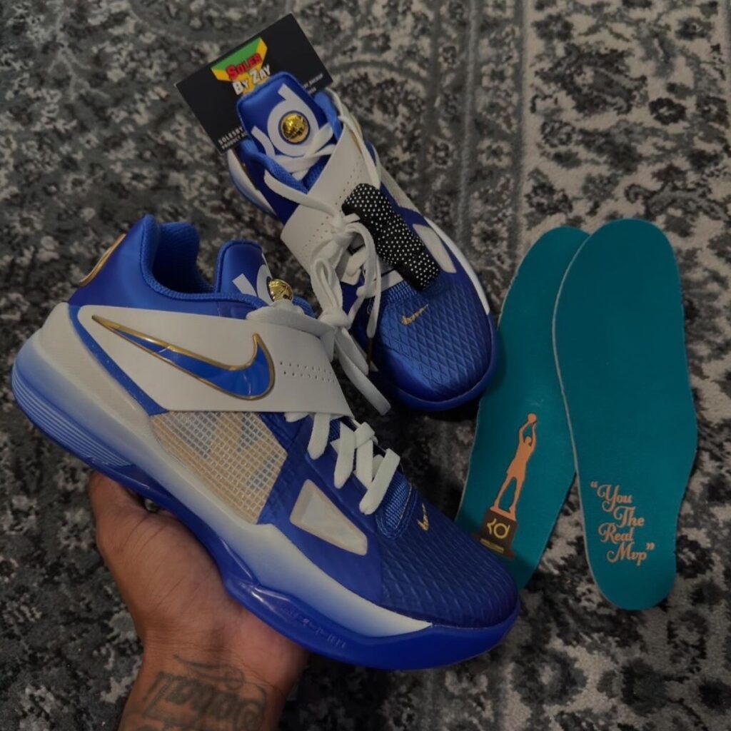 Nike kd blue and yellow online