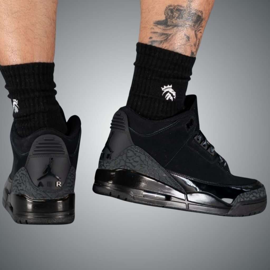 Air Jordan 3 Black Cat 2025 CT8532-001 On-Feet