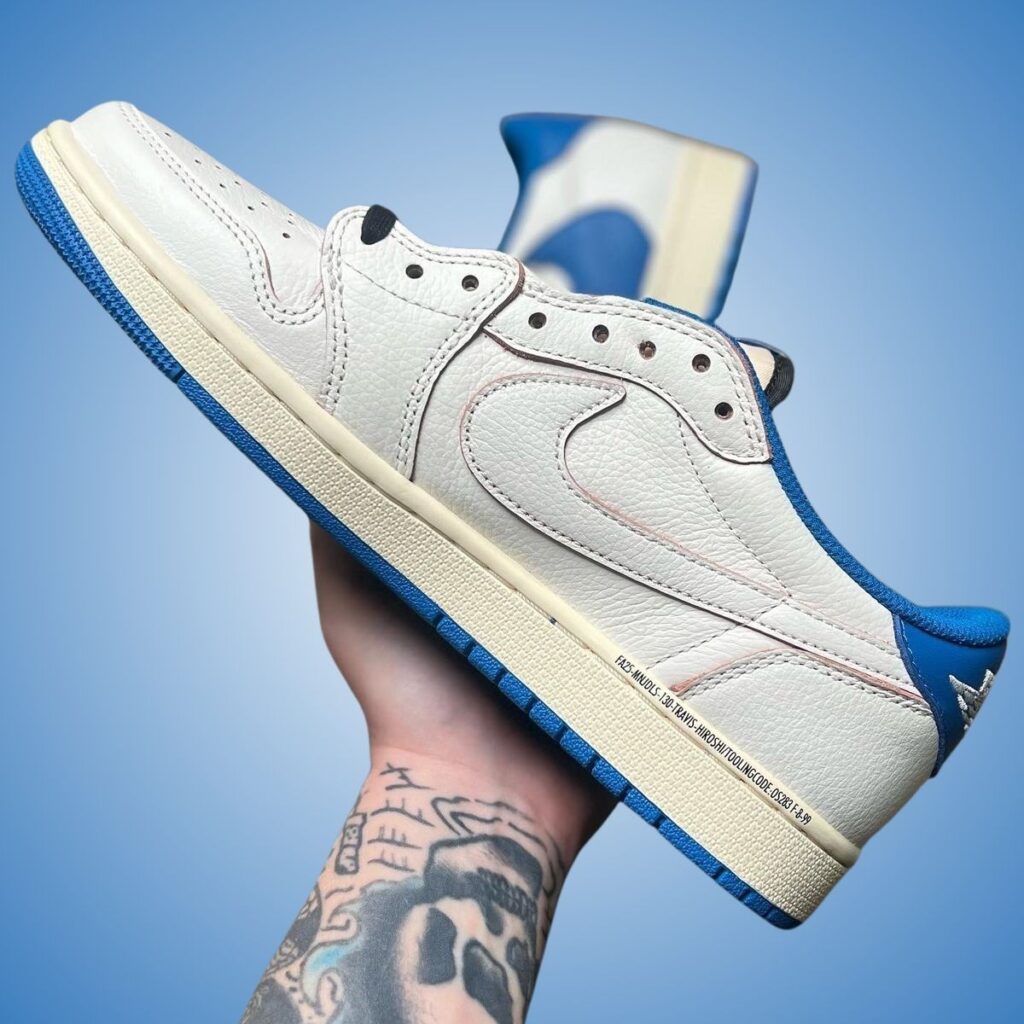 Travis Scott Fragment Air Jordan 1 Low OG Military Blue DM7866-104