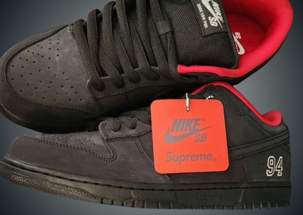 Supreme Nike SB Dunk Low Black HQ8487-001 2025